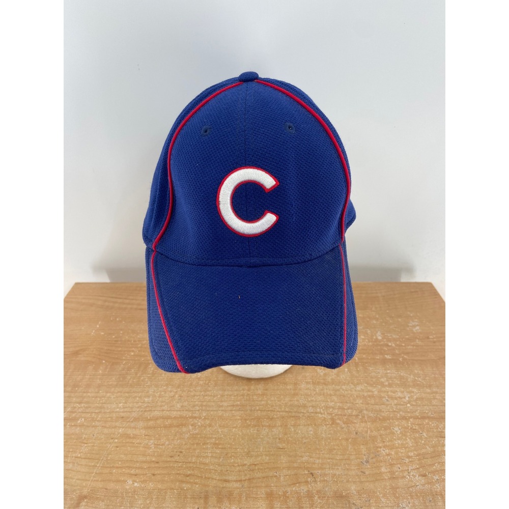 New Era 39THIRTY Chicago Cubs MLB Official Batting Practice Blue Hat Mens M/L